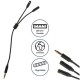 BUFFER® 1 Erkek 2 Dişi 35 mm Kulaklık ve Mikrofon Ayırıcı Çoklayıcı Aux Kablo BUFFER® 1 Erkek 2 Dişi 35 mm Kulaklık ve Mikrofon Ayırıcı Çoklayıcı Aux Kablo