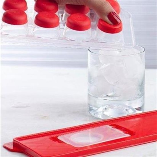 BUFFER® 12li Kapaklı Yapışmaz Silikon Tabanlı Plastik Küp Buz Kalıbı BUFFER® 12li Kapaklı Yapışmaz Silikon Tabanlı Plastik Küp Buz Kalıbı