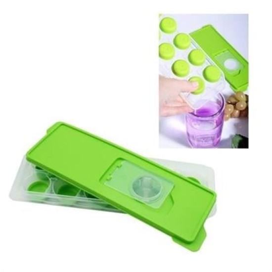 BUFFER® 12li Kapaklı Yapışmaz Silikon Tabanlı Plastik Küp Buz Kalıbı BUFFER® 12li Kapaklı Yapışmaz Silikon Tabanlı Plastik Küp Buz Kalıbı