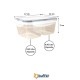 BUFFER® 2 Bölmeli 0,45+0,45 Litre Kilitli Kapaklı Erzak Saklama Kabı LC-524 BUFFER® 2 Bölmeli 0,45+0,45 Litre Kilitli Kapaklı Erzak Saklama Kabı LC-524