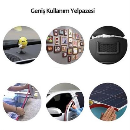 BUFFER® 2 Metre Güçlü Yapışkanlı Çift Taraflı Slikon Pratik Şeffaf Bant BUFFER® 2 Metre Güçlü Yapışkanlı Çift Taraflı Slikon Pratik Şeffaf Bant