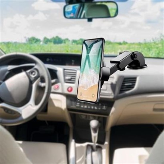 BUFFER® 360 Derece Dönen Torpido Üstü Uzunluk Ayarlamalı Vantuzlu Teleskopik Araç Telefon Tutucu BUFFER® 360 Derece Dönen Torpido Üstü Uzunluk Ayarlamalı Vantuzlu Teleskopik Araç Telefon Tutucu