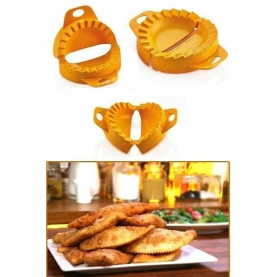BUFFER® 3lü Çiğ börek kurabiye Hamur İşi Ravioli Kesme Kalıbı Aparatı BUFFER® 3lü Çiğ börek kurabiye Hamur İşi Ravioli Kesme Kalıbı Aparatı