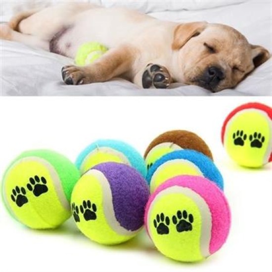 BUFFER® 3lü Renkli Desenli Tenis Topu Kedi Köpek Oyuncağı BUFFER® 3lü Renkli Desenli Tenis Topu Kedi Köpek Oyuncağı