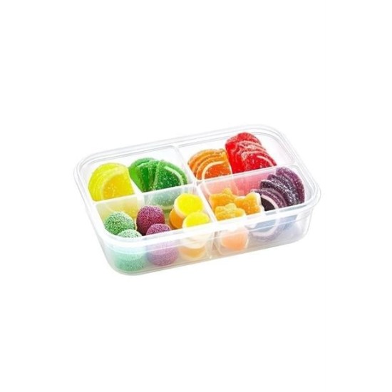 BUFFER® 4 Bölmeli Sızdırmaz Contalı Kilitli Kapaklı 1 Litre Erzak Saklama Kabı -LC520 BUFFER® 4 Bölmeli Sızdırmaz Contalı Kilitli Kapaklı 1 Litre Erzak Saklama Kabı -LC520