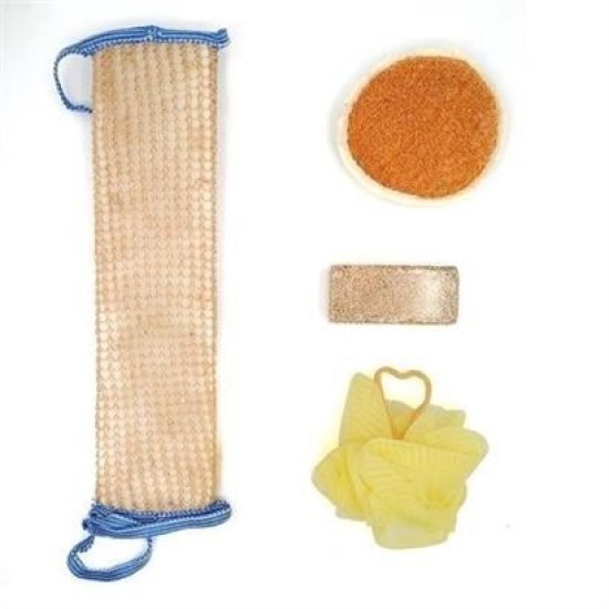 BUFFER® 4 Parçalı Banyo Duş Lifi Seti Vücut Sırt Yüz Lifi Ponza Taşı BUFFER® 4 Parçalı Banyo Duş Lifi Seti Vücut Sırt Yüz Lifi Ponza Taşı