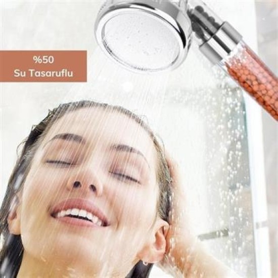 BUFFER® %50 Su Tasarruflu ve Arıtmalı Doğal Taşlı Banyo El Duş Başlığı BUFFER® %50 Su Tasarruflu ve Arıtmalı Doğal Taşlı Banyo El Duş Başlığı
