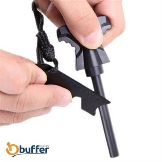 BUFFER® Acil Durum Magnezyum Çubuk Çakmaktaşı Hayatta Kalma Ateş Başlatıcı Çakmak Kiti Düdük Hediyel BUFFER® Acil Durum Magnezyum Çubuk Çakmaktaşı Hayatta Kalma Ateş Başlatıcı Çakmak Kiti Düdük Hediyel