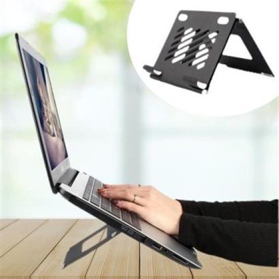 Buffer® Ayarlanabilir Metal Dizüstü Destek Tabanı Katlanabilir Taşınabilir Laptop Sehpası Standı Buffer® Ayarlanabilir Metal Dizüstü Destek Tabanı Katlanabilir Taşınabilir Laptop Sehpası Standı