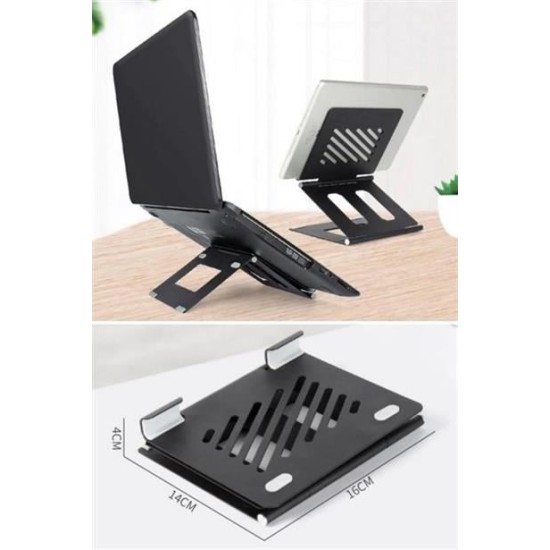 Buffer® Ayarlanabilir Metal Dizüstü Destek Tabanı Katlanabilir Taşınabilir Laptop Sehpası Standı Buffer® Ayarlanabilir Metal Dizüstü Destek Tabanı Katlanabilir Taşınabilir Laptop Sehpası Standı