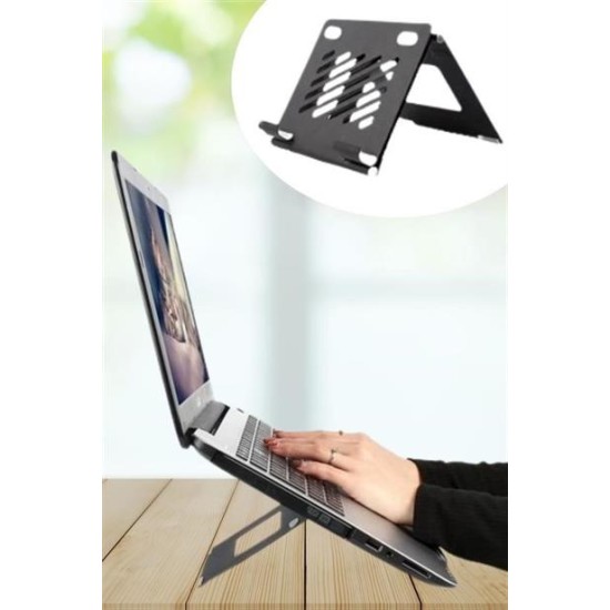 Buffer® Ayarlanabilir Metal Dizüstü Destek Tabanı Katlanabilir Taşınabilir Laptop Sehpası Standı Buffer® Ayarlanabilir Metal Dizüstü Destek Tabanı Katlanabilir Taşınabilir Laptop Sehpası Standı