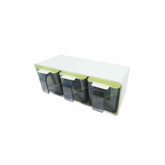 BUFFER® Baharat Düzenleyici 3lü Plastik Kapaklı Baharatlık Seti BUFFER® Baharat Düzenleyici 3lü Plastik Kapaklı Baharatlık Seti