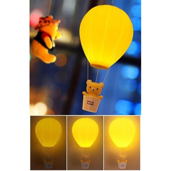 BUFFER® Balonlu Ayıcıklı Eğlenceli Dekoratif Gece Lambası Aydınlatması BUFFER® Balonlu Ayıcıklı Eğlenceli Dekoratif Gece Lambası Aydınlatması