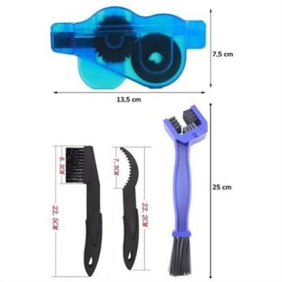 BUFFER® Bisiklet Zincir Dişlisi Koruyucu Pas Sökücü Temizleme Fırçası Aparatı Bakım Seti 4 Parça BUFFER® Bisiklet Zincir Dişlisi Koruyucu Pas Sökücü Temizleme Fırçası Aparatı Bakım Seti 4 Parça