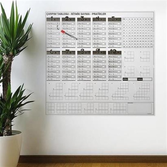 BUFFER® Çarpım Tablosu Ezberleme Manyetik Duvar Stickerı 105 x 100 cm BUFFER® Çarpım Tablosu Ezberleme Manyetik Duvar Stickerı 105 x 100 cm