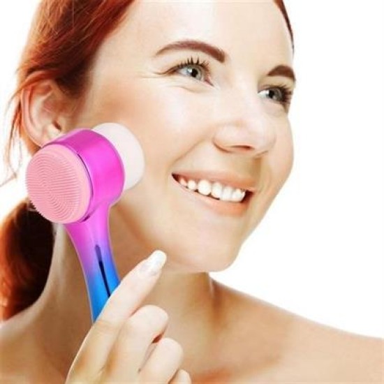 BUFFER® Çift İşlevli Renkli Cilt Yüz Temizleme Fırçası Peeling Masaj Etkili Gözenek Temizleyici Alet BUFFER® Çift İşlevli Renkli Cilt Yüz Temizleme Fırçası Peeling Masaj Etkili Gözenek Temizleyici Alet