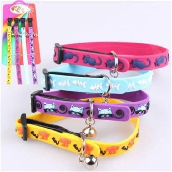 BUFFER® Çıngıraklı Zilli Sevimli Renkli Slikon Kedi Köpek Boyun Tasması BUFFER® Çıngıraklı Zilli Sevimli Renkli Slikon Kedi Köpek Boyun Tasması