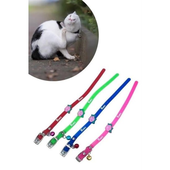 BUFFER® Çıngıraklı Zilli Sevimli Renkli Slikon Kedi Köpek Boyun Tasması BUFFER® Çıngıraklı Zilli Sevimli Renkli Slikon Kedi Köpek Boyun Tasması