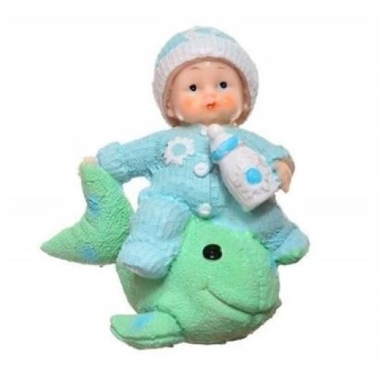 BUFFER® Decotown Hediyelik Sevimli Mavi Bebek Biblo Polyester Süs Eşyası BUFFER® Decotown Hediyelik Sevimli Mavi Bebek Biblo Polyester Süs Eşyası
