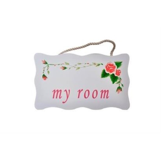 BUFFER® Decotown My Room Benim Odam Dekoratif Çiçek Desenli Kapı Askısı BUFFER® Decotown My Room Benim Odam Dekoratif Çiçek Desenli Kapı Askısı