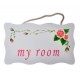 BUFFER® Decotown My Room Benim Odam Dekoratif Çiçek Desenli Kapı Askısı BUFFER® Decotown My Room Benim Odam Dekoratif Çiçek Desenli Kapı Askısı
