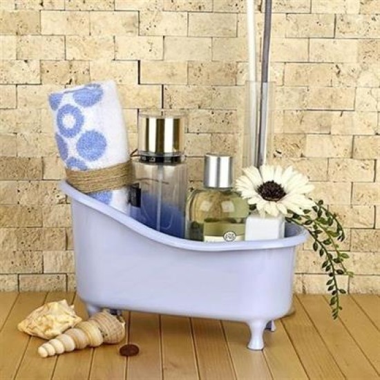 BUFFER® Dekoratif Mini Küvet Şeklinde Çok Amaçlı Banyo Düzenleyici Sepet BUFFER® Dekoratif Mini Küvet Şeklinde Çok Amaçlı Banyo Düzenleyici Sepet