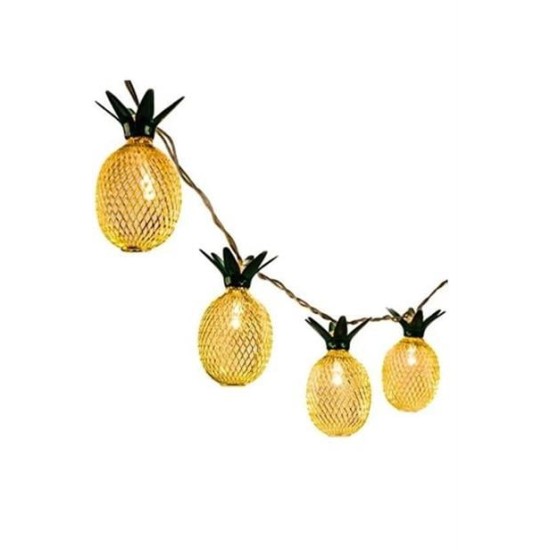 BUFFER® Dekoratif Pilli Pineapple Ananas Pilli Şerit Led Işık (1 Metre) BUFFER® Dekoratif Pilli Pineapple Ananas Pilli Şerit Led Işık (1 Metre)