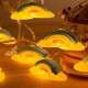 BUFFER® Dekoratif Şirin Gökkuşağı Pilli İp Şerit Led Işık Gece Lambası BUFFER® Dekoratif Şirin Gökkuşağı Pilli İp Şerit Led Işık Gece Lambası