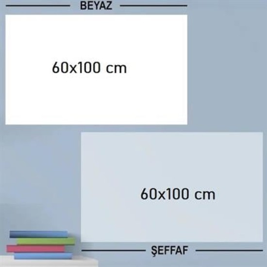BUFFER® Ders Çalışma Yazı Tahtası Manyetik Duvar Stickerı 100x60 cm BUFFER® Ders Çalışma Yazı Tahtası Manyetik Duvar Stickerı 100x60 cm