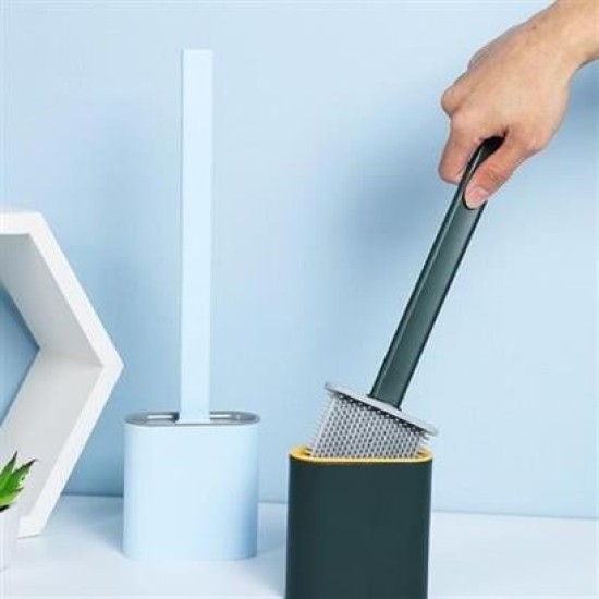 BUFFER® Duvara Monte Edilebilir Kapaklı Askılı Klozet Yumuşak Silikon Başlıklı Tuvalet Fırçası Seti BUFFER® Duvara Monte Edilebilir Kapaklı Askılı Klozet Yumuşak Silikon Başlıklı Tuvalet Fırçası Seti