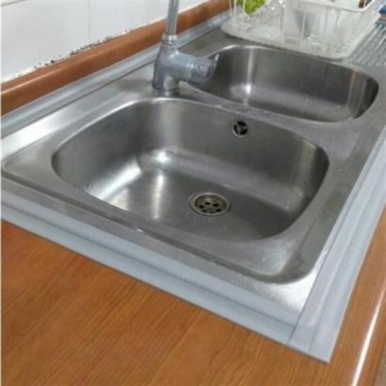 BUFFER® Gri Su Sızdırmaz Banyo Mutfak Lavabo Küvet İzolasyon Şerit Bant BUFFER® Gri Su Sızdırmaz Banyo Mutfak Lavabo Küvet İzolasyon Şerit Bant