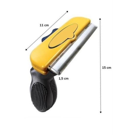 BUFFER® Kedi ve Köpekler İçin Kısa Tüylü Köpek Tarağı Tüy Toplayıcı Tarak Large BUFFER® Kedi ve Köpekler İçin Kısa Tüylü Köpek Tarağı Tüy Toplayıcı Tarak Large