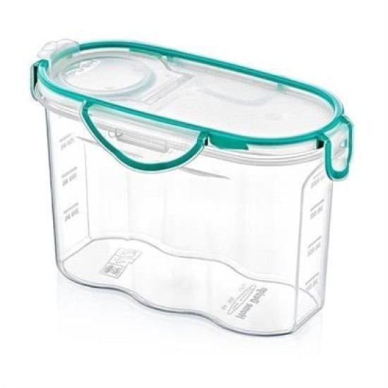 BUFFER® Kilitli Kapaklı Contalı Hava,Su Sıvı Geçirmez 1,2 Litre Erzak Saklama Kabı-SA580 BUFFER® Kilitli Kapaklı Contalı Hava,Su Sıvı Geçirmez 1,2 Litre Erzak Saklama Kabı-SA580