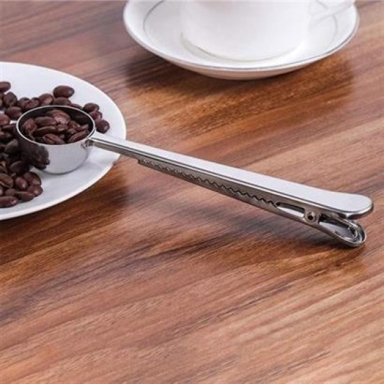 BUFFER® Mandallı Kahve Ölçü Kaşığı Silver Çok Fonksiyonlu Paslanmaz Çelik Kaşık BUFFER® Mandallı Kahve Ölçü Kaşığı Silver Çok Fonksiyonlu Paslanmaz Çelik Kaşık