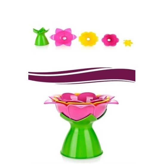 BUFFER® Manolya Çiçek Tasarımlı 3 Farklı Boy Matruşka Huni Seti ve Standı BUFFER® Manolya Çiçek Tasarımlı 3 Farklı Boy Matruşka Huni Seti ve Standı