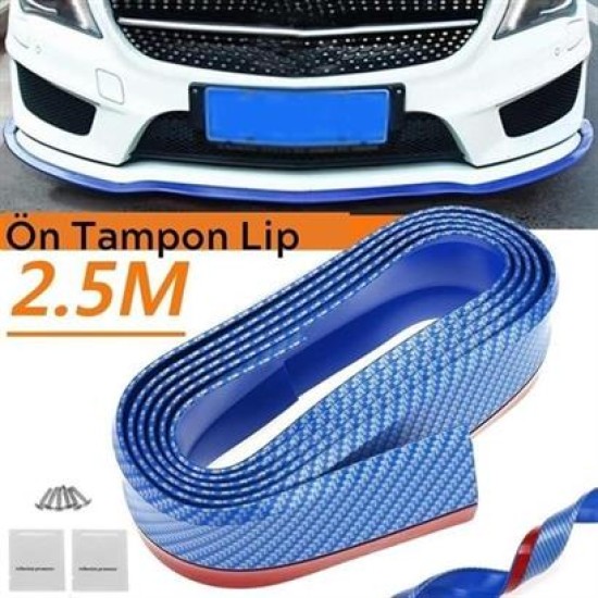 BUFFER® Mavi 2,5 Metre Araba Oto Ön Tampon Koruyucu Kauçuk Pratik Tampon Şerit Bant Döşeme Kiti BUFFER® Mavi 2,5 Metre Araba Oto Ön Tampon Koruyucu Kauçuk Pratik Tampon Şerit Bant Döşeme Kiti