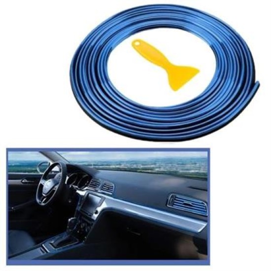 BUFFER® Mavi Araba Oto Trim Dekorasyon Şeridi Kauçuk Elastik Kolay Kurulum 5 metre Şerit Bant BUFFER® Mavi Araba Oto Trim Dekorasyon Şeridi Kauçuk Elastik Kolay Kurulum 5 metre Şerit Bant
