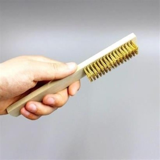 BUFFER® Metal Telli Fırça Ahşap Saplı Pas Kir Sökme Temizleme Fırçası BUFFER® Metal Telli Fırça Ahşap Saplı Pas Kir Sökme Temizleme Fırçası