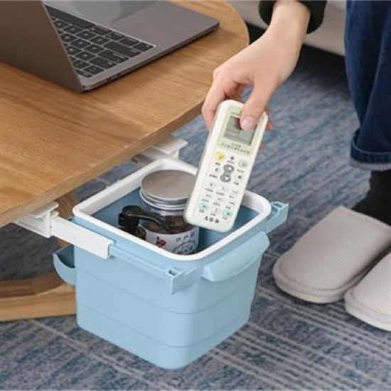 BUFFER® Mini Masa Çöp Kovası Plastik Tezgah Altı Geri Çekilebilir Yapışkanlı Görünmez Bölme Pratik BUFFER® Mini Masa Çöp Kovası Plastik Tezgah Altı Geri Çekilebilir Yapışkanlı Görünmez Bölme Pratik