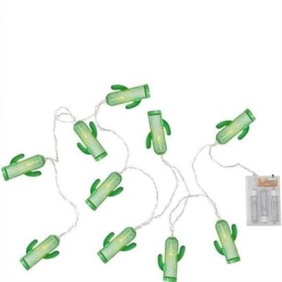 BUFFER® Pilli Yeşil Kaktüs Led Işık Zinciri Dekoratif Süs Aydınlatması BUFFER® Pilli Yeşil Kaktüs Led Işık Zinciri Dekoratif Süs Aydınlatması