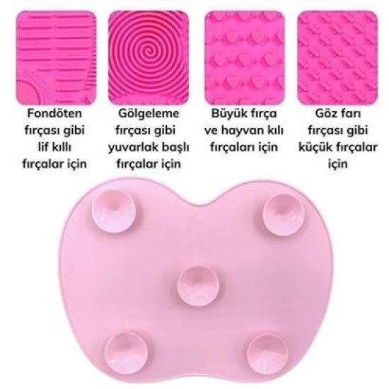 BUFFER® Pratik Kolay Makyaj Fırçası Temizleme Matı Aparatı Aleti Küçük BUFFER® Pratik Kolay Makyaj Fırçası Temizleme Matı Aparatı Aleti Küçük