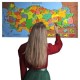 BUFFER® Renkli Türkiye Haritası Manyetik Yapıştırıcı Gerektirmeyen Duvar Stickerı 118 CM * 56 CM BUFFER® Renkli Türkiye Haritası Manyetik Yapıştırıcı Gerektirmeyen Duvar Stickerı 118 CM * 56 CM