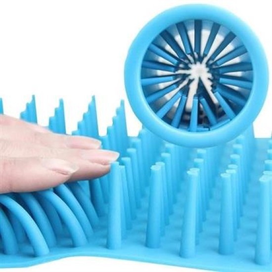 BUFFER® Silikon Jel Fırçalı Kedi Köpek Pati Ayak Yıkama Temizleme Kovası (Küçük) BUFFER® Silikon Jel Fırçalı Kedi Köpek Pati Ayak Yıkama Temizleme Kovası (Küçük)