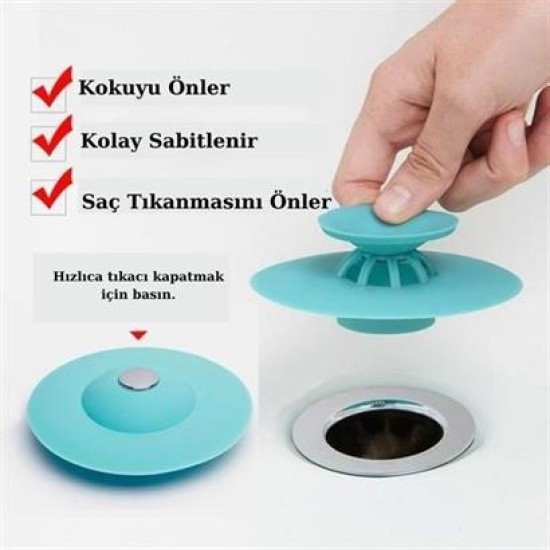 BUFFER® Silikon Malzeme Banyo Mutfak Gider Evye Lavabo İçine Çöp Tıpası Kaydırmaz Süzgeç Çeşitleri M BUFFER® Silikon Malzeme Banyo Mutfak Gider Evye Lavabo İçine Çöp Tıpası Kaydırmaz Süzgeç Çeşitleri M