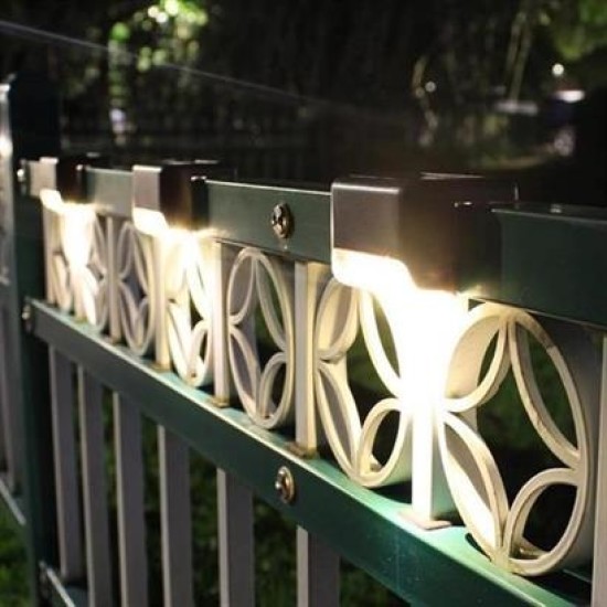 BUFFER® Solar Güneş Enerjili Şarj Edilen Köşebent Merdiven Veranda Bahçe Yolu Led Lamba Işık 4 Adet BUFFER® Solar Güneş Enerjili Şarj Edilen Köşebent Merdiven Veranda Bahçe Yolu Led Lamba Işık 4 Adet