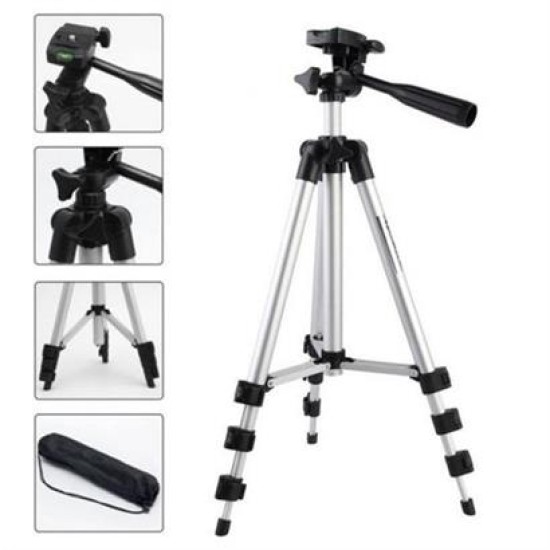 BUFFER® Taşıma Çantalı 130 cm Profesyonel Alüminyum Kamera Tripodu BUFFER® Taşıma Çantalı 130 cm Profesyonel Alüminyum Kamera Tripodu