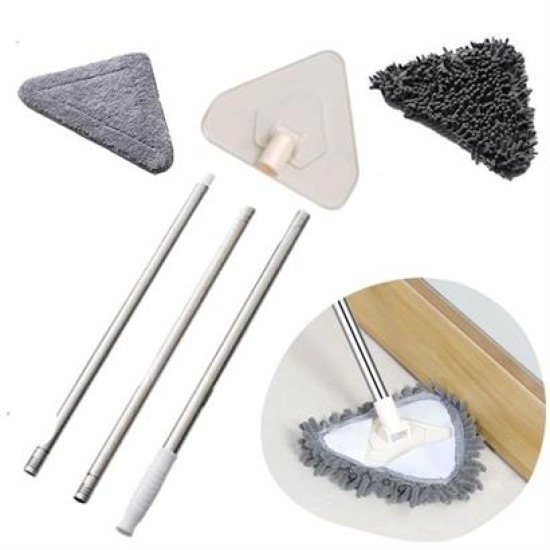 BUFFER® Teleskopik Saplı 150 cm Üçgen Mop Cam Duvar Tavan Fayans Parke Temizleyici Mop BUFFER® Teleskopik Saplı 150 cm Üçgen Mop Cam Duvar Tavan Fayans Parke Temizleyici Mop