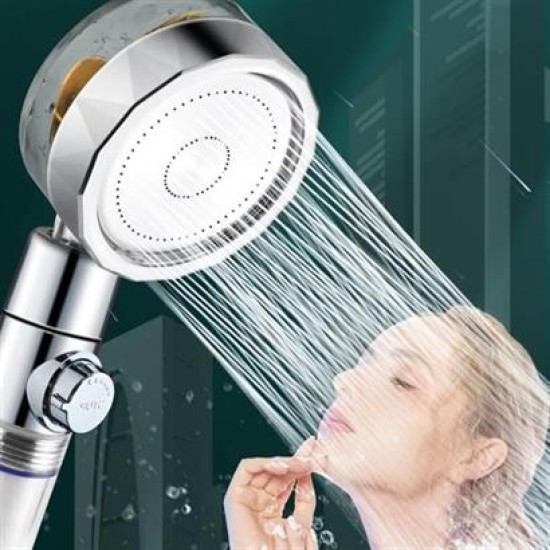 BUFFER® Turbo Pervaneli ve Filtreli Su Tasarruflu 360 Derece Dönebilen Tazyikli Duş Başlığı BUFFER® Turbo Pervaneli ve Filtreli Su Tasarruflu 360 Derece Dönebilen Tazyikli Duş Başlığı