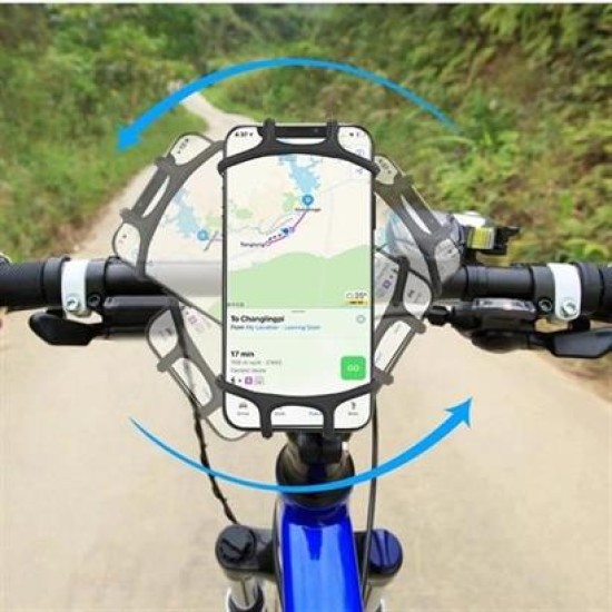 BUFFER® Universal Bisiklet Motosiklet Çocuk Arabası Silikon 360 Derece Telefon Tutucu Tüm Modellerle BUFFER® Universal Bisiklet Motosiklet Çocuk Arabası Silikon 360 Derece Telefon Tutucu Tüm Modellerle