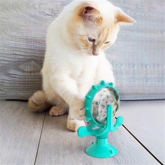 Buffer® Vantuzlu Zilli İnteraktif Dönebilen Mama Kaplı Renkli Eğlenceli Eğitici Kedi Oyuncağı Buffer® Vantuzlu Zilli İnteraktif Dönebilen Mama Kaplı Renkli Eğlenceli Eğitici Kedi Oyuncağı